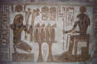 Relief painting inside the Great temple of Ramses II
