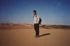 On a sand dune near Dakhla