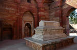 Iltutmish ascended the throne of Delhi in 1210. He died in 1236, but had his tomb built a year earlier in 1235.
