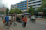 A major street in Patna that intersects Fraser Road